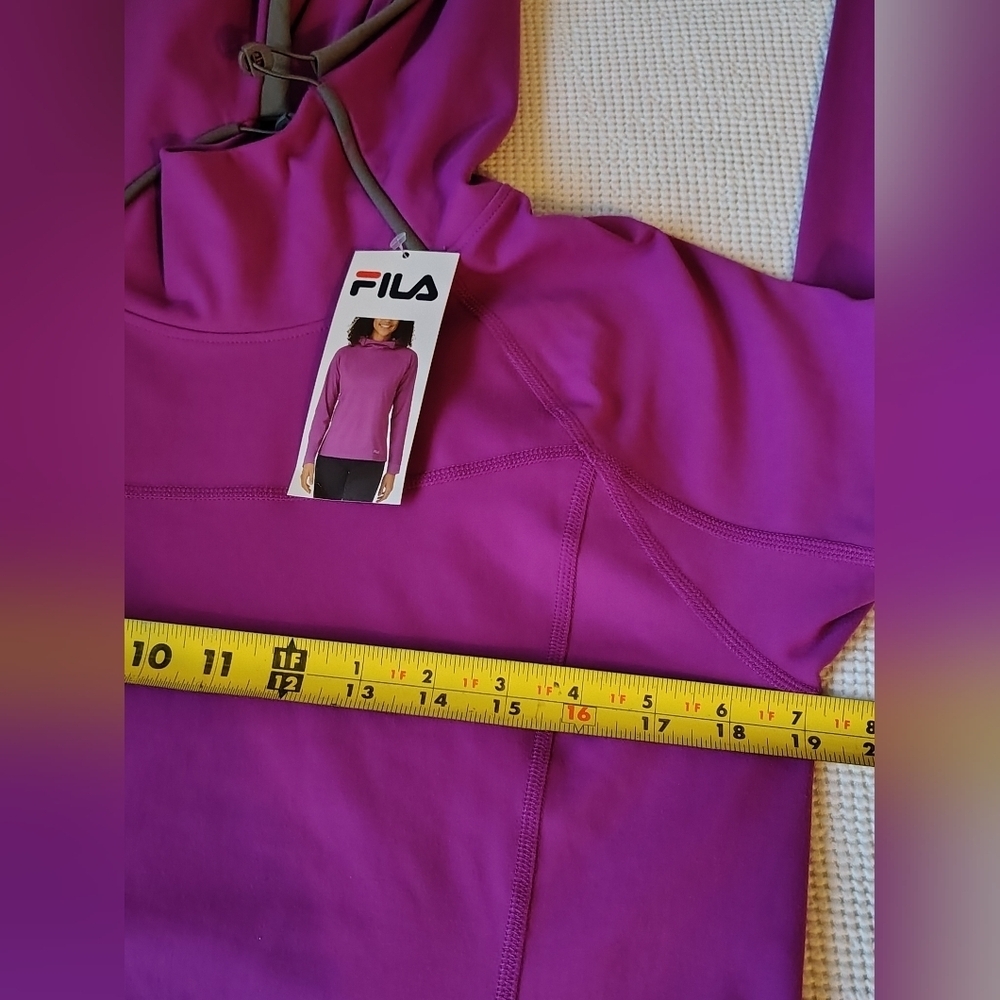 Fila Women's Vibrant Purple Hoodie Size S - Picture 2 of 6